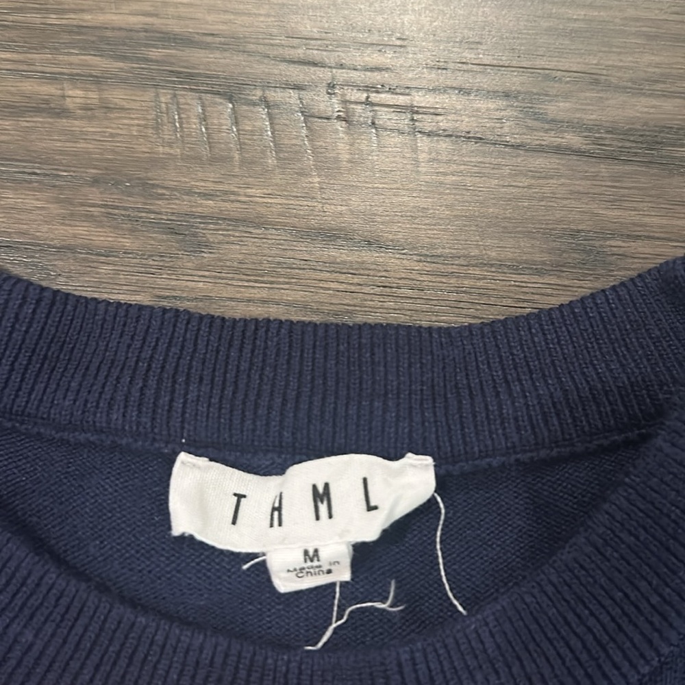 THML Navy Sweater with Red and White Accents - Picture 5 of 9